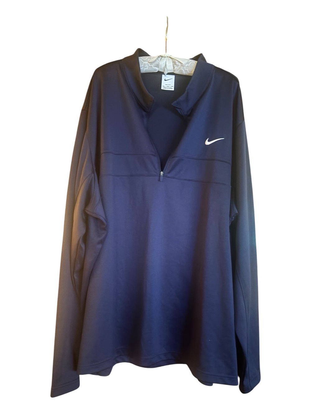 Nike Men's Navy Dri Fit  Half-Zip Pullover Shirt Size 4XL like new